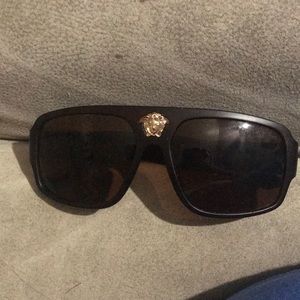 SOLD ***** Versace sunglasses 🕶- Very dark brown and gold Versace symbols , NWT